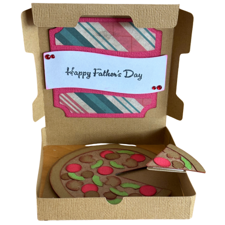 Handmade Father’s Day Pizza Pop Up Greeting Card for Dad