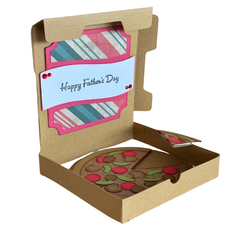 Handmade Father’s Day Pizza Pop Up Greeting Card for Dad