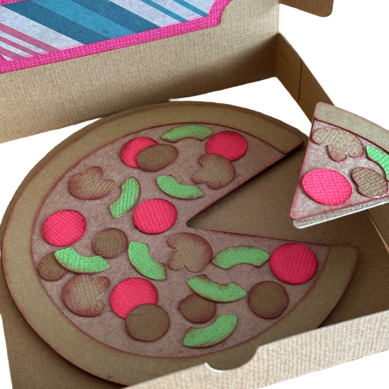 Handmade Father’s Day Pizza Pop Up Greeting Card for Dad