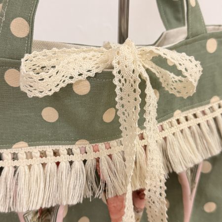 Vintage polka dot bag