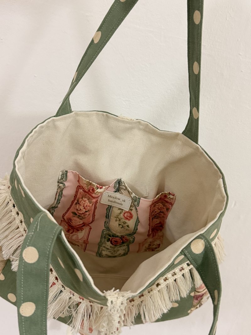 Vintage polka dot bag