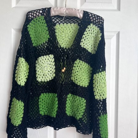Handmade crochet boho style cardigan