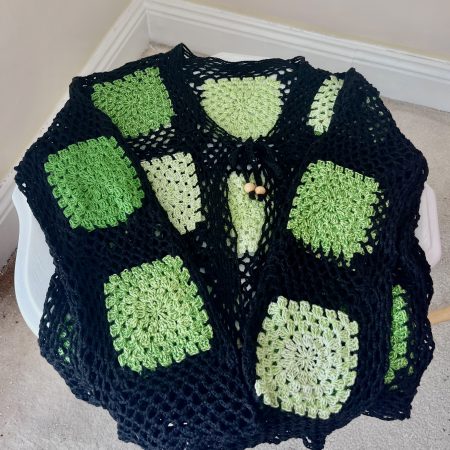 Handmade crochet boho style cardigan