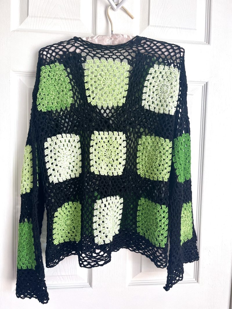 Handmade crochet boho style cardigan