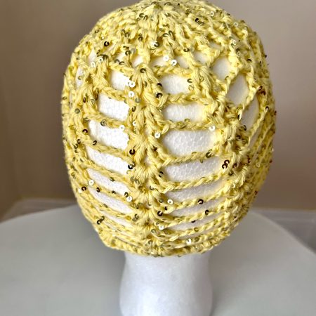 Handmade crochet hair accessory beanie