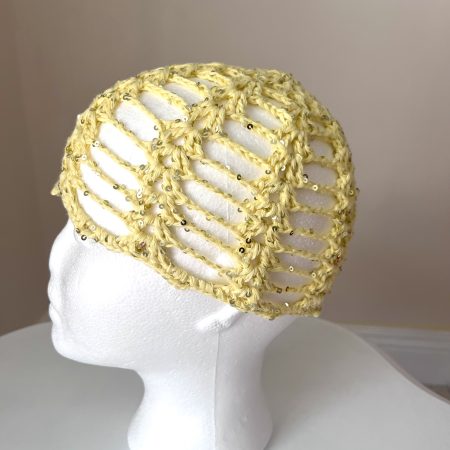 Handmade crochet hair accessory beanie