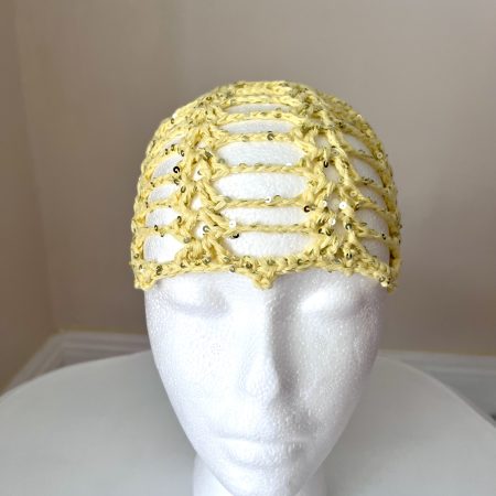 Handmade crochet hair accessory beanie
