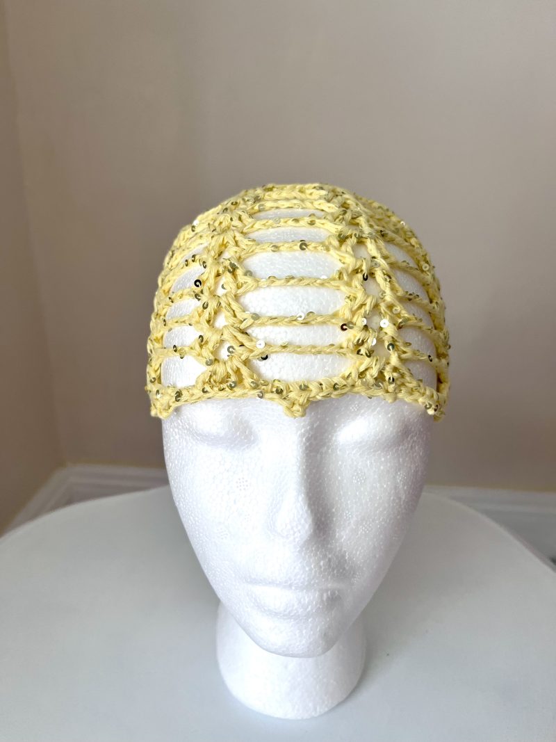 Handmade crochet hair accessory beanie