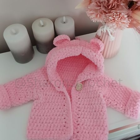 🩷 Handmade Baby Teddy Bear Hoodie Jacket 🩷