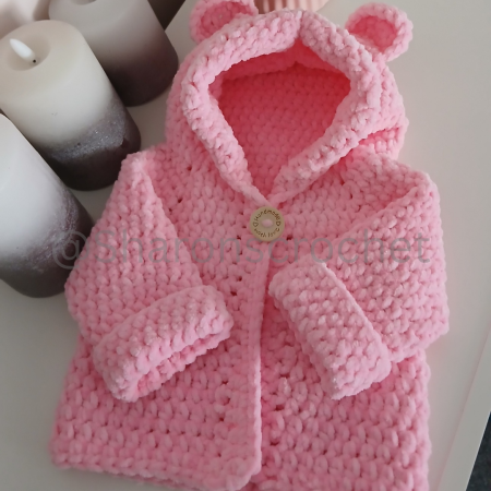🩷 Handmade Baby Teddy Bear Hoodie Jacket 🩷