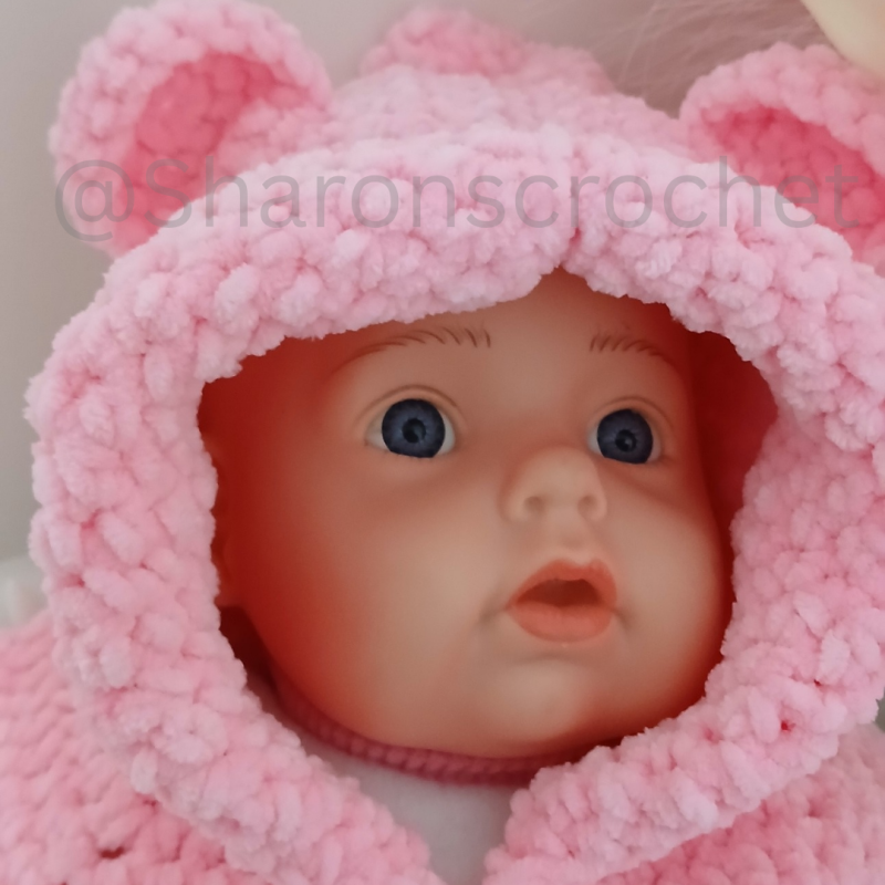 🩷 Handmade Baby Teddy Bear Hoodie Jacket 🩷
