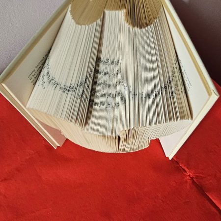 Folded Book Art. Character Mouse. Recycled Book Gift.