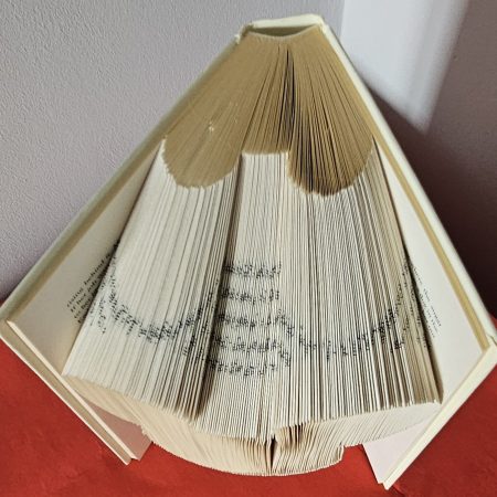 Folded Book Art. Character Mouse. Recycled Book Gift.