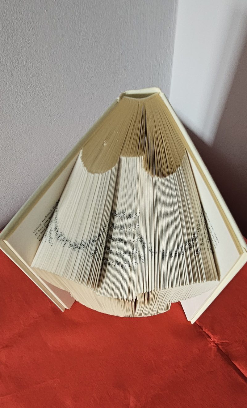Folded Book Art. Character Mouse. Recycled Book Gift.