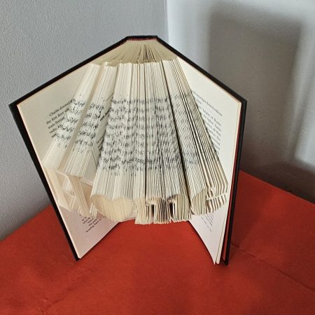 Folded Book Art. Home gift. Recycled Book Gift.
