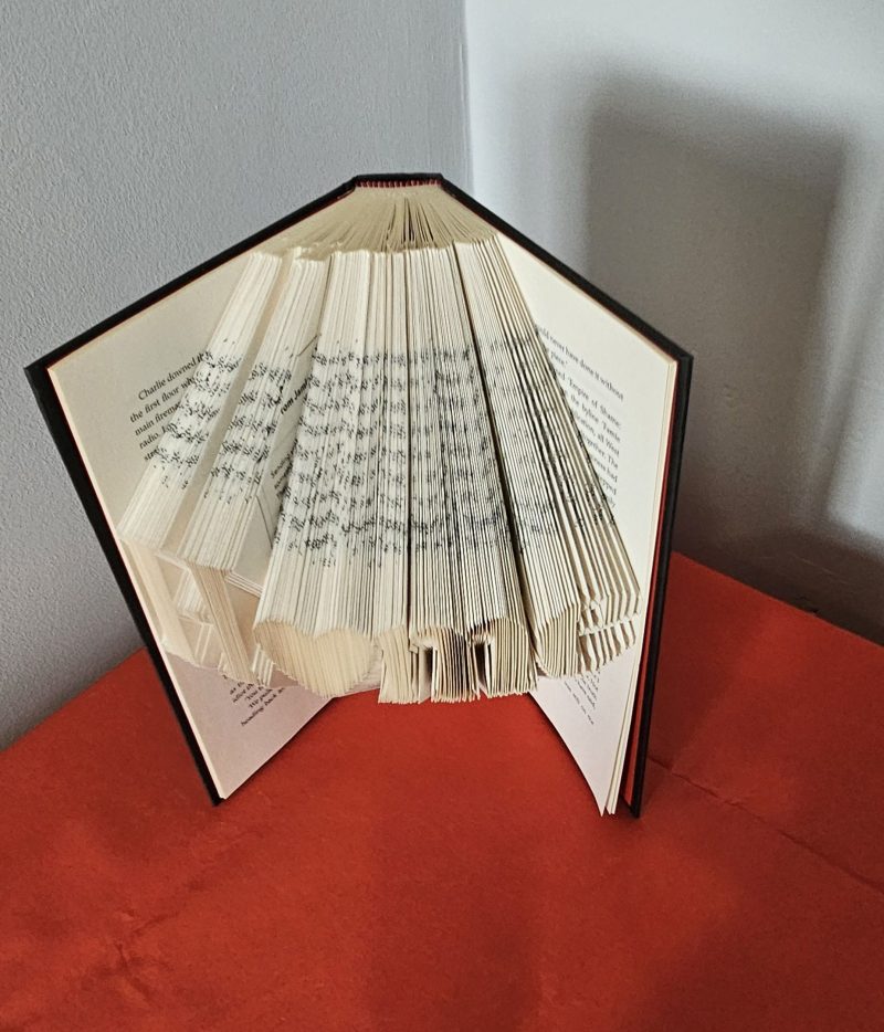 Folded Book Art. Home gift. Recycled Book Gift.