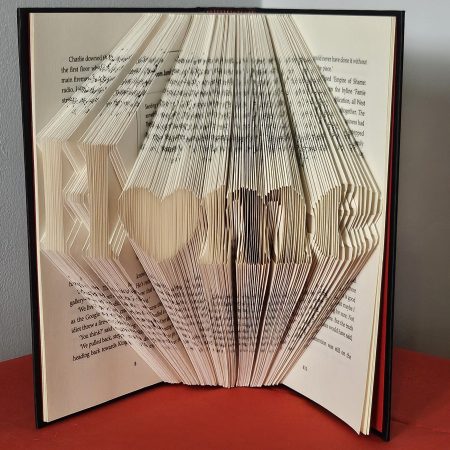 Folded Book Art. Home gift. Recycled Book Gift.