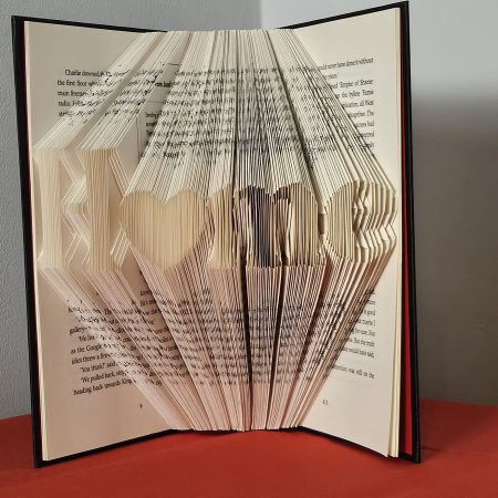 Folded Book Art. Home gift. Recycled Book Gift.