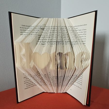 Folded Book Art. Home gift. Recycled Book Gift.