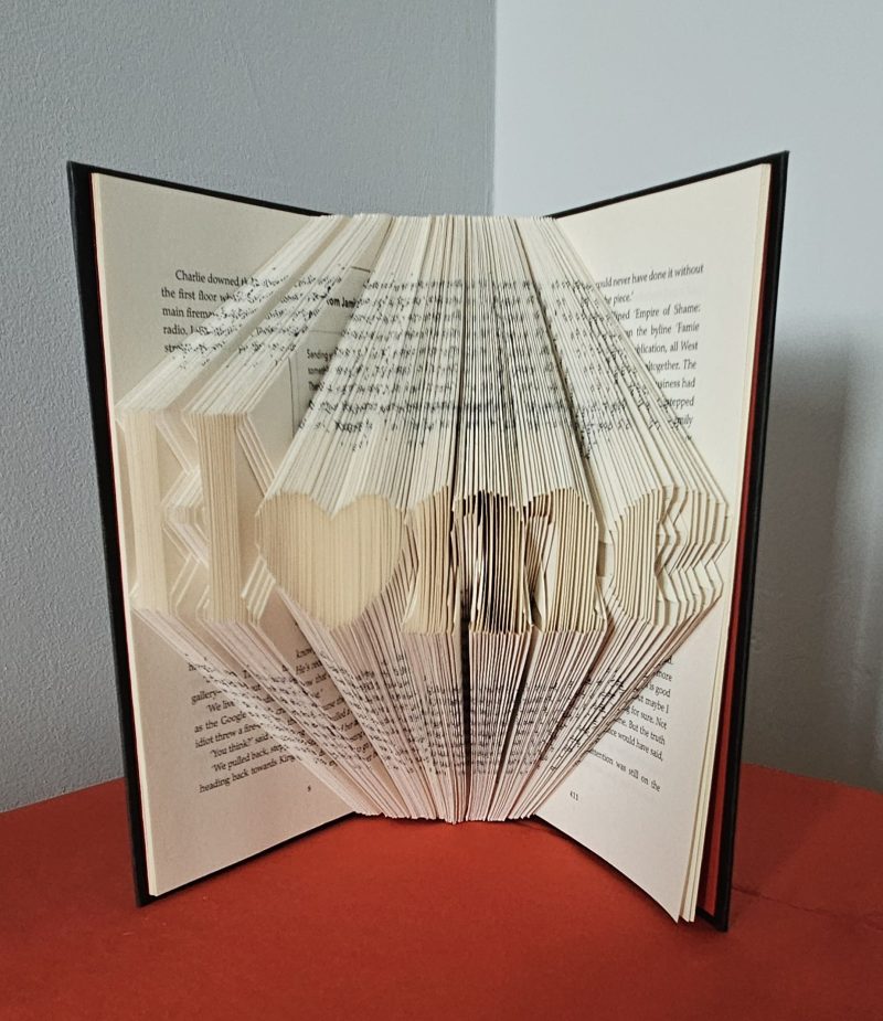 Folded Book Art. Home gift. Recycled Book Gift.