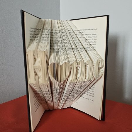 Folded Book Art. Home gift. Recycled Book Gift.