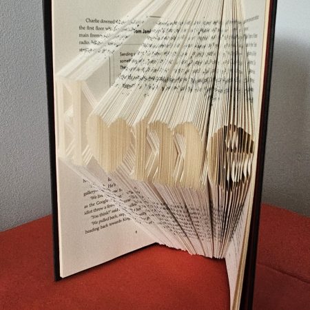 Folded Book Art. Home gift. Recycled Book Gift.