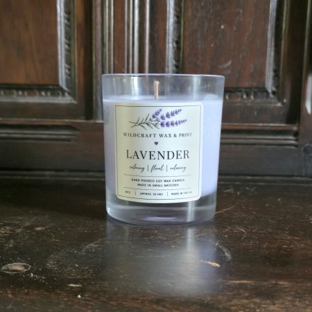 Handmade Lavender Soy Wax Candle 30cl | Relaxing Floral Home Fragrance Gift