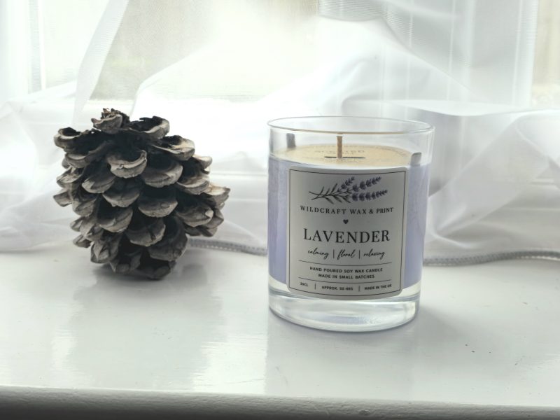 Handmade Lavender Soy Wax Candle 30cl | Relaxing Floral Home Fragrance Gift