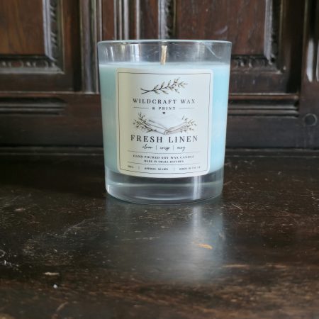 Fresh Linen Handmade Fresh Linen Soy Wax Candle 30cl | Clean Fresh Home Fragrance Gift