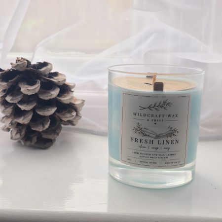 Fresh Linen Handmade Fresh Linen Soy Wax Candle 30cl | Clean Fresh Home Fragrance Gift