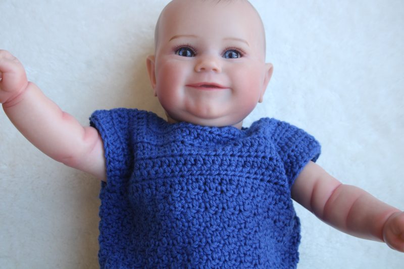 Crochet Cotton Romper / Vest for a Baby Boy or a Baby Girl