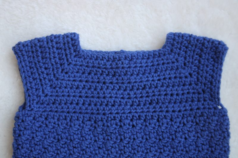 Front View of Crochet Cotton Baby Romper