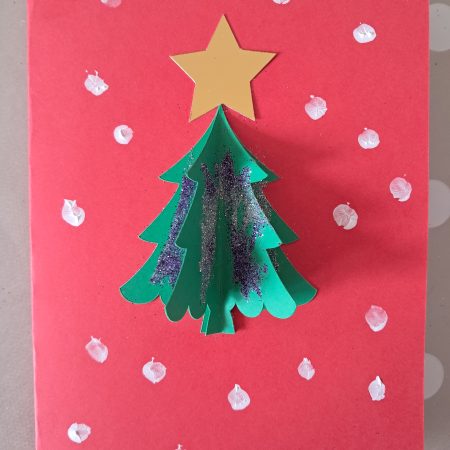 Christmas tree and fingerprint Craft