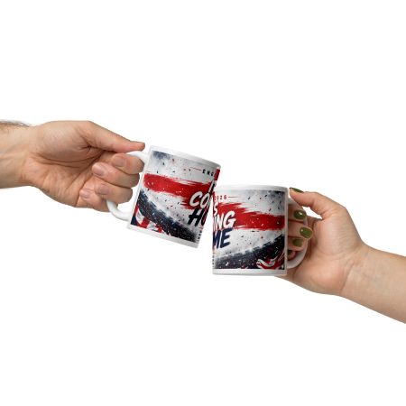 England 2026 Football Mug Ceramic 11oz White Patriotic Supporter Cup