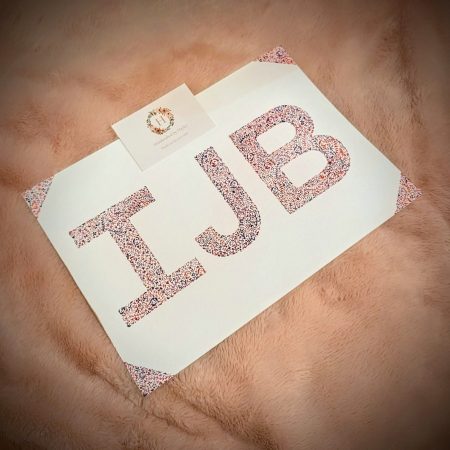 Floral initials + up to 3 initials A4