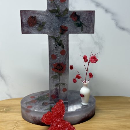 Resin Cross And Stand - Matt and Gloss Finish