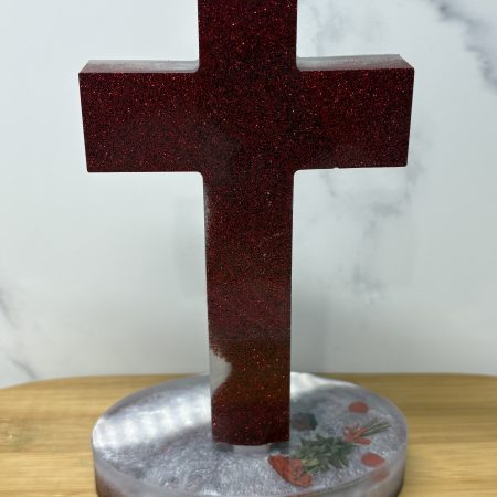 Resin Cross And Stand - Matt and Gloss Finish