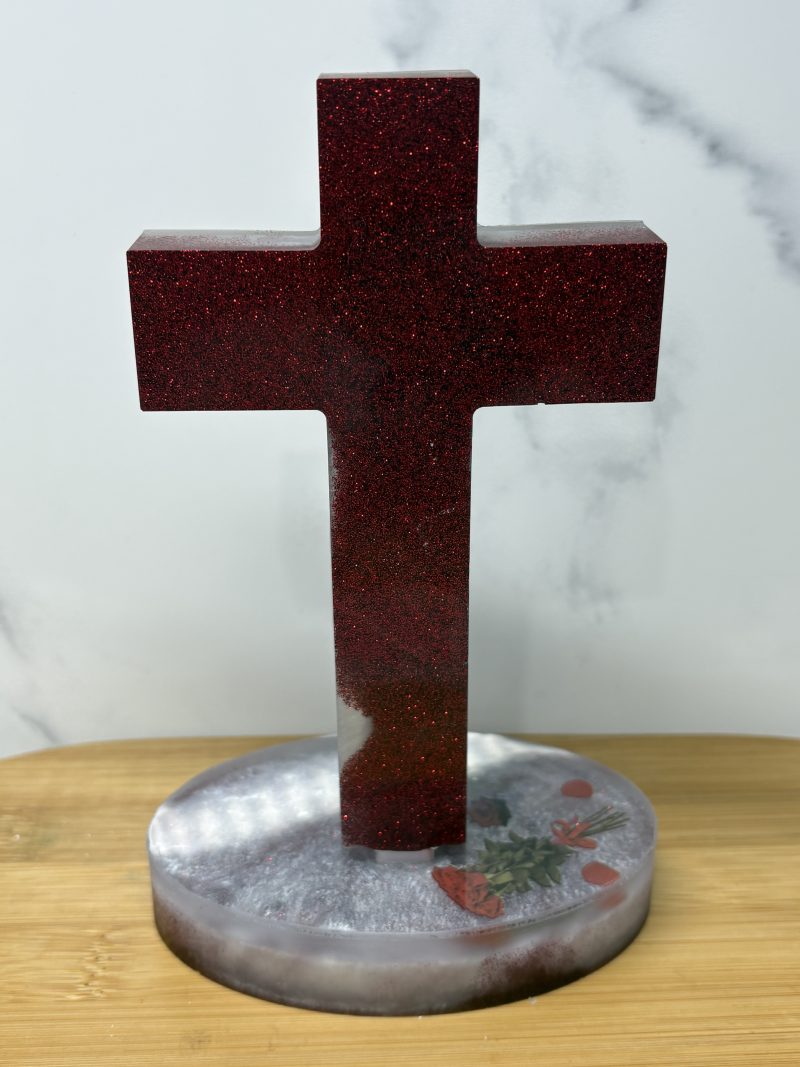 Resin Cross And Stand - Matt and Gloss Finish