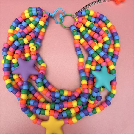 dopamine maximalist brightly coloured beaded necklace