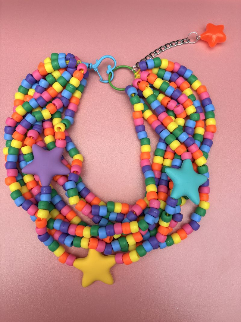 dopamine maximalist brightly coloured beaded necklace