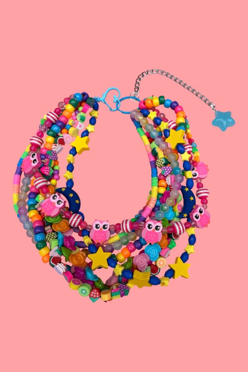 dopamine kidcore multi layer beaded necklace