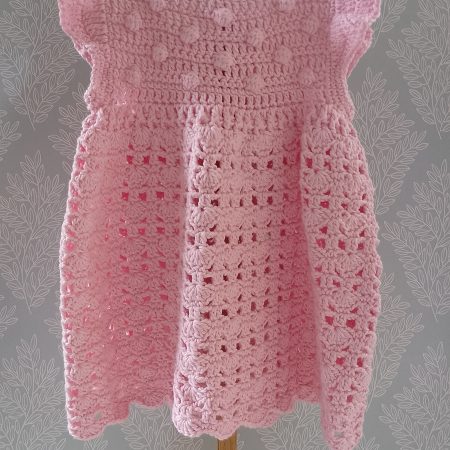 Pink Cotton Summer Dress for a Baby or Toddler Girl