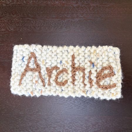 Hand Knitted Personalised Baby Headband Ear Warmer 0-9 Months