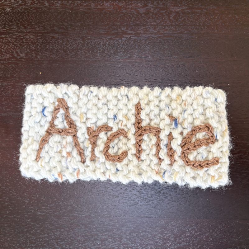 Hand Knitted Personalised Baby Headband Ear Warmer 0-9 Months