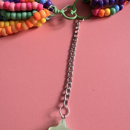 Brightly coloured candy beaded maximalist dopamine necklace