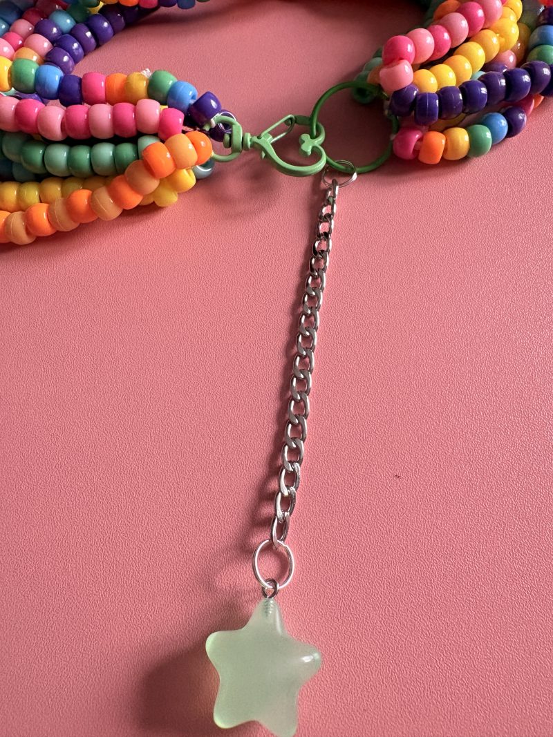 Brightly coloured candy beaded maximalist dopamine necklace