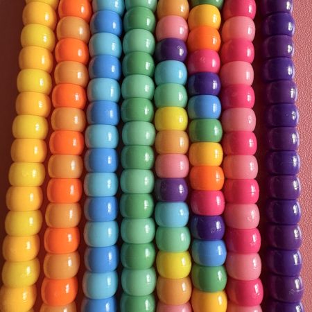 Brightly coloured candy beaded maximalist dopamine necklace