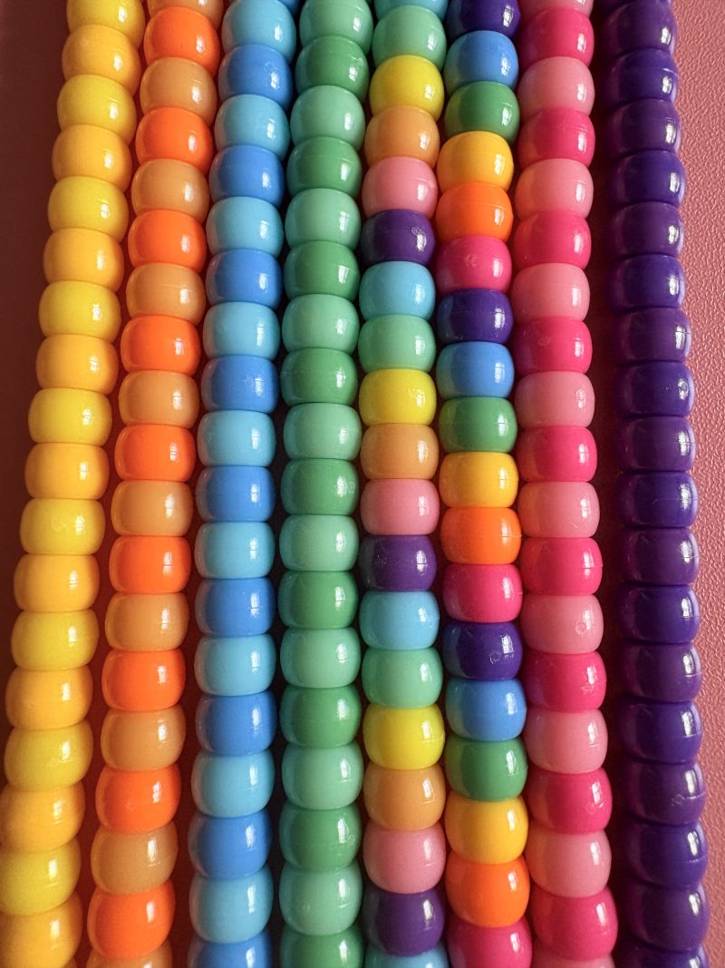 Brightly coloured candy beaded maximalist dopamine necklace