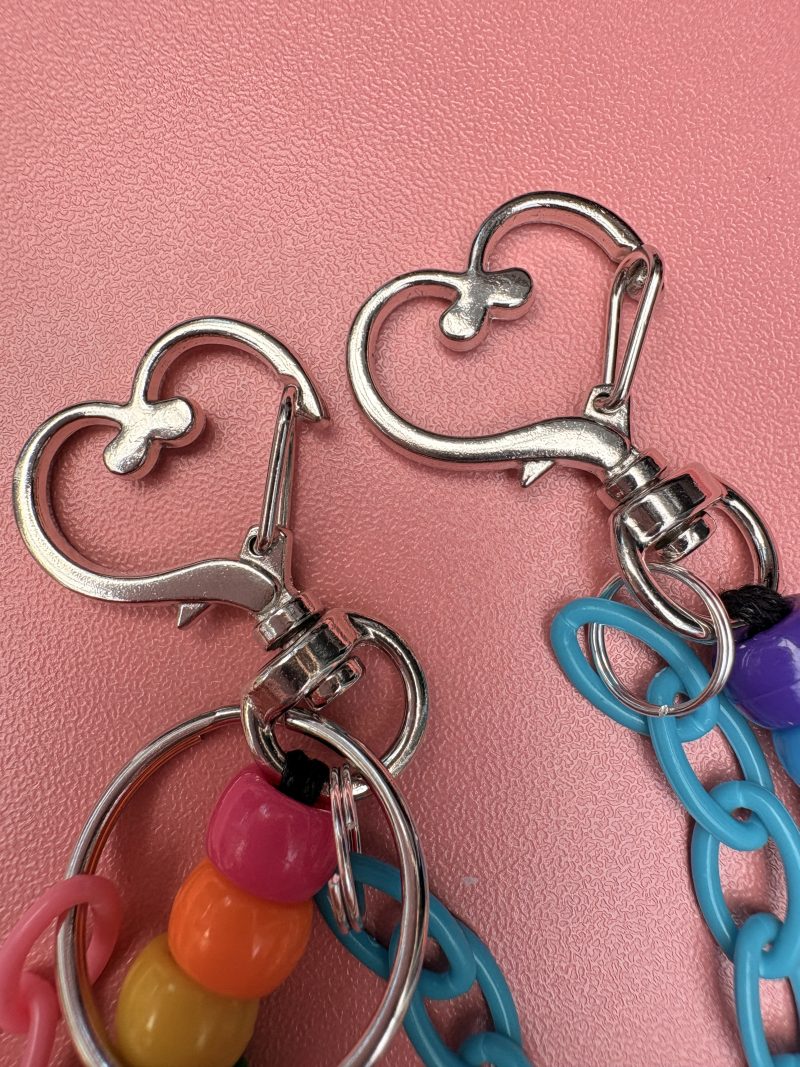 Rainbow beaded star charm trouser or bag chain