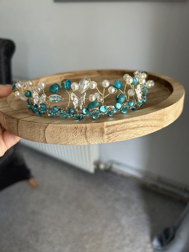Handmade tiara and hair comb set